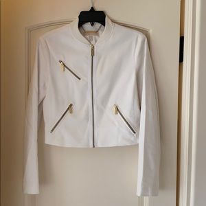 Michael Michael Kors White Bomber Jacket